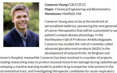 Congratulations to our outstanding undergraduate student Cameron Young on being nominated for the prestigious Goldwater Scholarship!