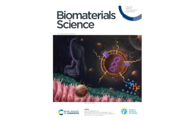 February 2024 issue cover of Biomaterials Science featuring our works on milk exosomes for oral gene delivery!
