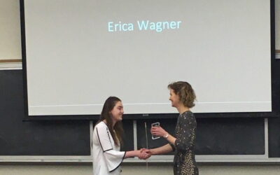 Erica Wagner receives the Bioengineering Undegraduate Research Award!